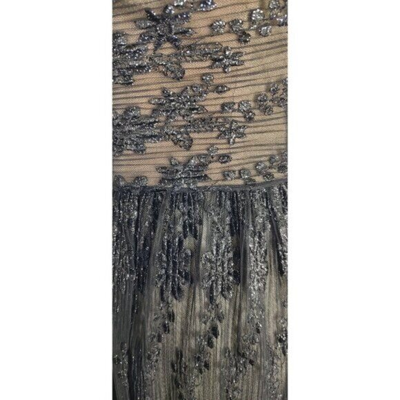 Revolve Reve Riche Maxi Dress Gown Black Strapless Sheer Corset Kamila - Picture 13 of 16